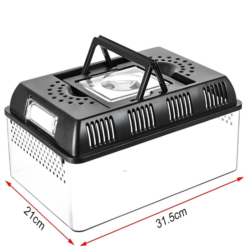 Terrarium Tortue en Acrylique Transparent avec Couvercle