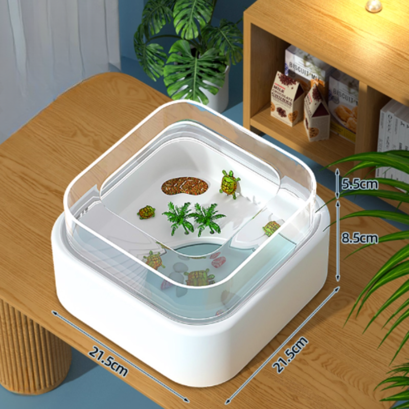 Terrarium Tortue – Design compact avec couvercle transparent moyen