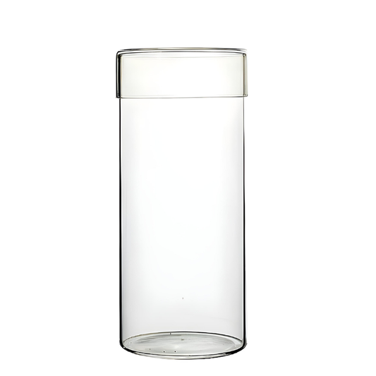 Terrarium Plante – Cylindre en Verre Transparent avec Couvercle
