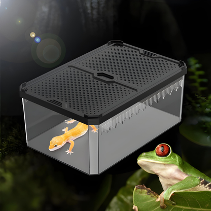 Terrarium Serpent – Boîte de Reproduction Sécurisée & Ventilée avec Couvercle Magnétique