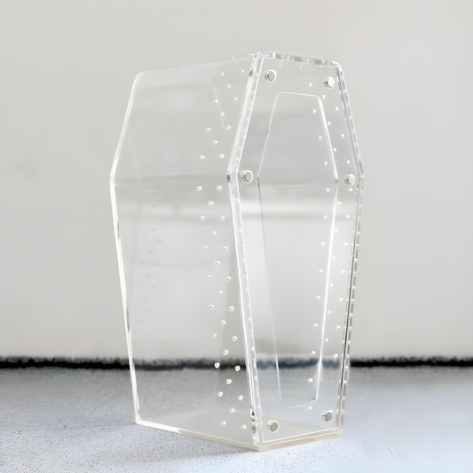 Terrarium Insecte Transparent en Acrylique – Design Cercueil Ultra Moderne