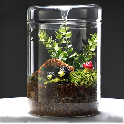 Terrarium Plante en Verre – Avec Aération et Couvercle à Condensation