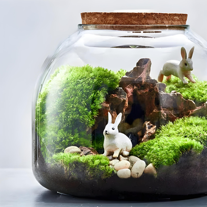 Terrarium Plante en Verre avec Bouchon en Liège