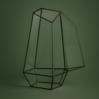 Grand Terrarium Plante – En Verre Design Géométrique