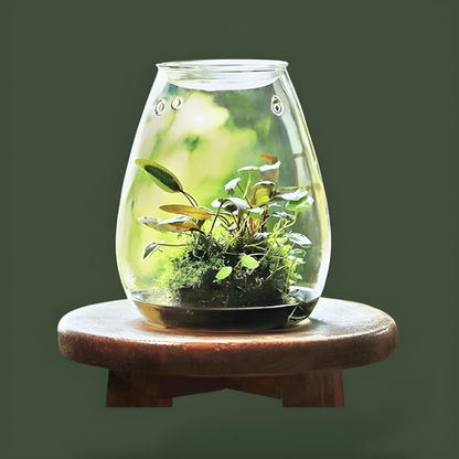 Terrarium Plante en Verre avec Couvercle  – Design Compact & Élégant