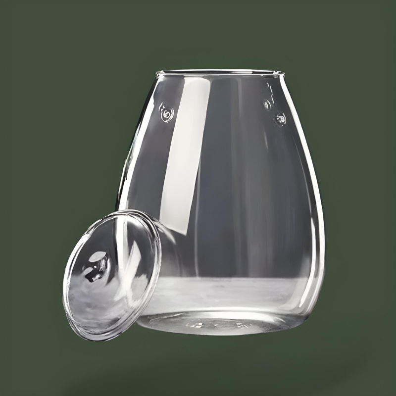 Terrarium Plante en Verre avec Couvercle  – Design Compact & Élégant