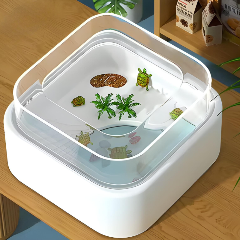 Terrarium Tortue  – Design compact avec couvercle transparent moyen