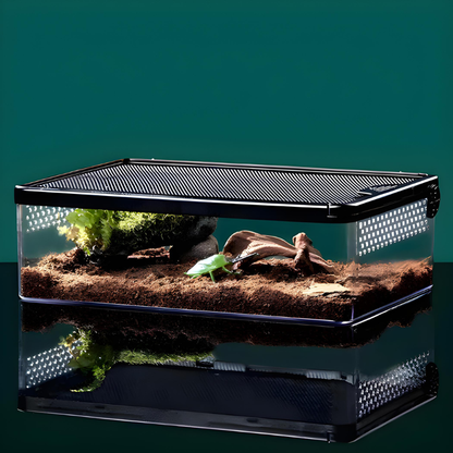Terrarium Reptile Compact - Boîte d’Élevage Transparente