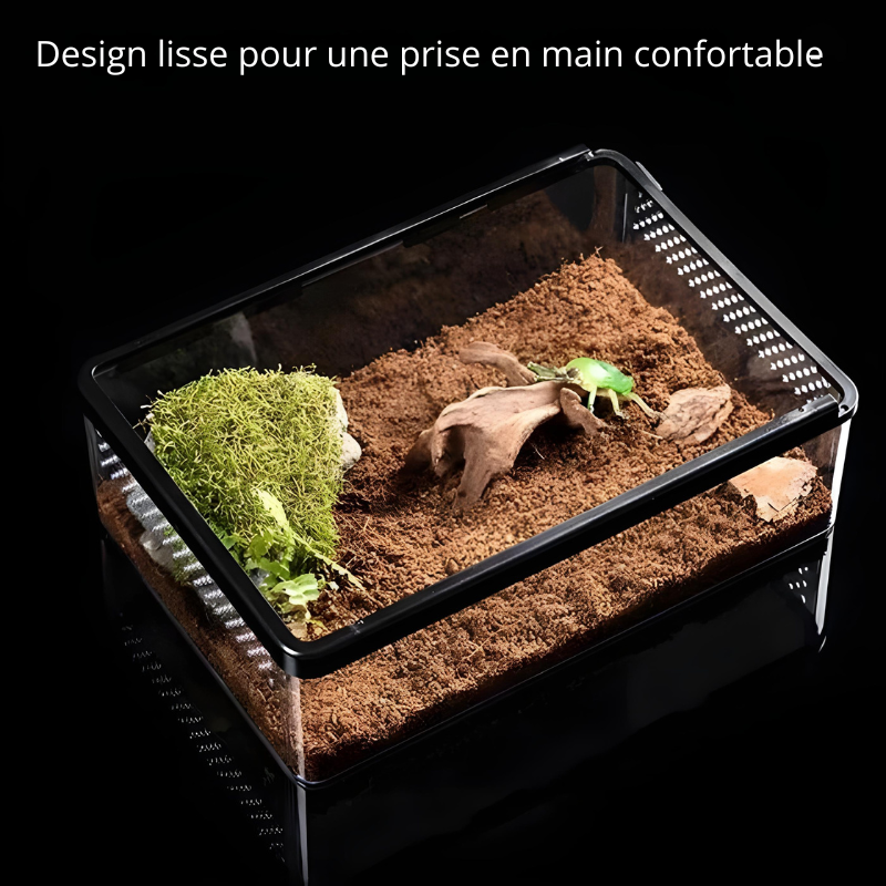Terrarium Reptile Compact - Boîte d’Élevage Transparente