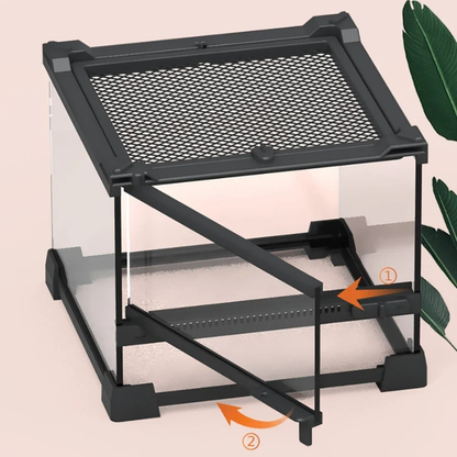 Terrarium Gecko en Verre Trempé – Habitat Sécurisé pour Reptiles & Amphibiens