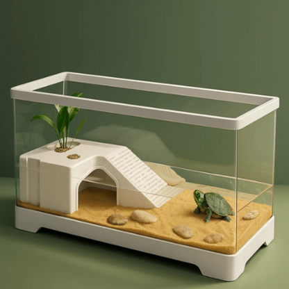 Terrarium Multifonction pour Tortue - Modèle Blanc